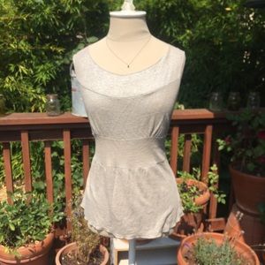 Velvet Metallic Silver Tank Top